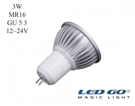 3Watt LED Spot Ampül MR16 Gün Işığı Renk 12/24V