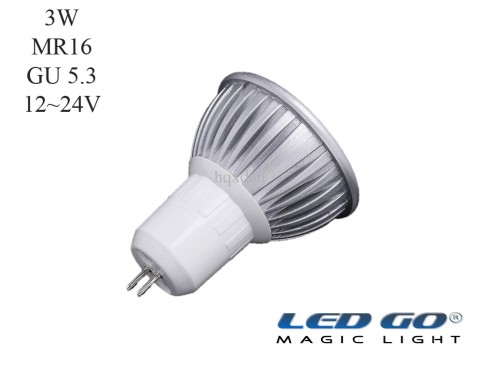 3Watt LED Spot Ampül MR16 Gün Işığı Renk 12/24V
