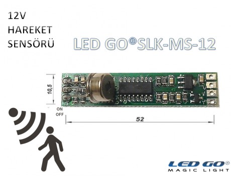Hareket Sensör Devresi 12V DC 4A (Profil içine Uygun)