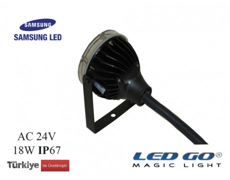 LBIT-17-24V |  LED Yuvarlak Projektör 24V AC-DC 17W IP67