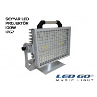 CPXS-100-24V | Seyyar  COBLED Projektör Temperli Camlı 24V AC-DC 100W IP67