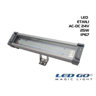 LET-25A-24V | LED Alüminyum Gövdeli Etanj 24V AC-DC 25W IP67