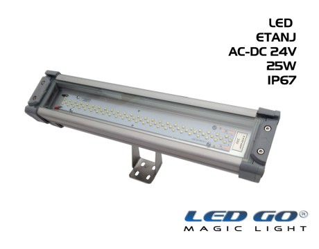 LET-25A-24V | LED Alüminyum Gövdeli Etanj 24V AC-DC 25W IP67