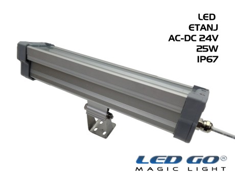 LET-25A-24V | LED Alüminyum Gövdeli Etanj 24V AC-DC 25W IP67
