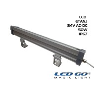 LET-50A-24V | Temperli Camlı Alüminyum LED Etanj 24V AC-DC 50W IP67