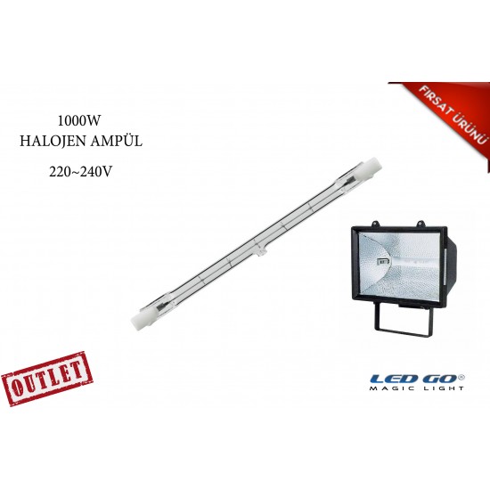 1000W Rx7S ÇUBUK HALOJEN AMPÜL-220V 1000W Rx7S ÇUBUK HALOJEN AMPÜL-220V