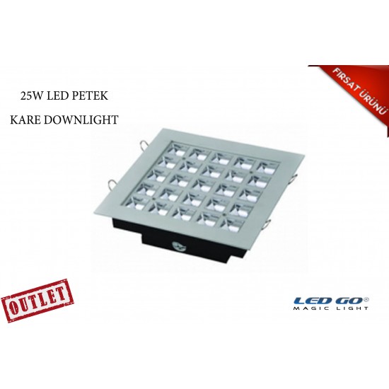 25W KARE PETEK LED DOWNLIGHT-SIVA ALTI-220V 25W KARE PETEK LED DOWNLIGHT-SIVA ALTI-220V