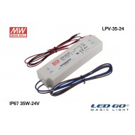 LPV-35-24 | Meanwell Sabit Voltaj LED Sürücü 24V 35W 1.5A