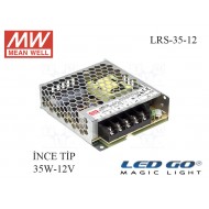 LRS-35-12 | Meanwell Sabit Voltaj LED Sürücü 12V 35W 3A