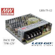 LRS-75-12 | Meanwell Sabit Voltaj LED Sürücü 12V 75W 6A