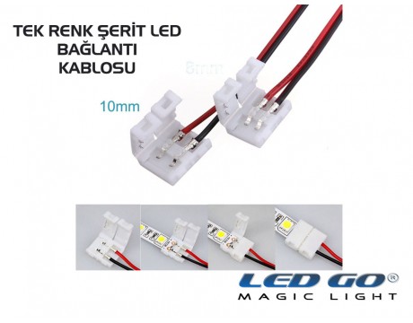 Şerit Led Birleştirme Kablosu Mono Renkler İçin