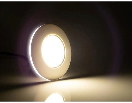 5W Sıva Üstü LED Spotlar,10-30V DC (Beyaz-Krom Kaplama)