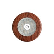3W Ankastre LED Spotlar,10-30V DC ,On-Off (Beyaz-Krom-Ahşap Kaplama-Krom Metal Çerçeve)