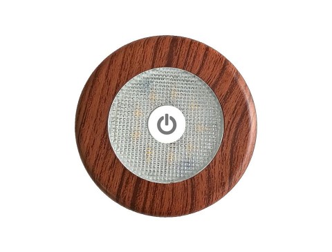 6W Ankastre LED Spotlar,10-30V DC ,On-Off (Beyaz-Krom-Ahşap Kaplama-Krom Metal Çerçeve)