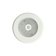 3W Ankastre LED Spotlar,10-30V DC ,On-Off (Beyaz-Krom-Ahşap Kaplama-Krom Metal Çerçeve)