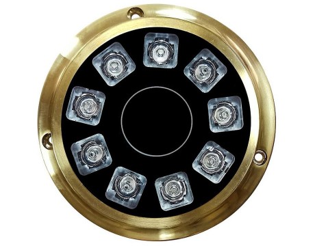 AQUAPLUS-36 | 9LED Sualtı Lambası – 36W 10-30V DC Pirinç Gövde