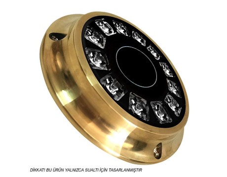 AQUAPLUS-45 | 12LED Sualtı Lambası – 45W 10-30V DC Pirinç Gövde