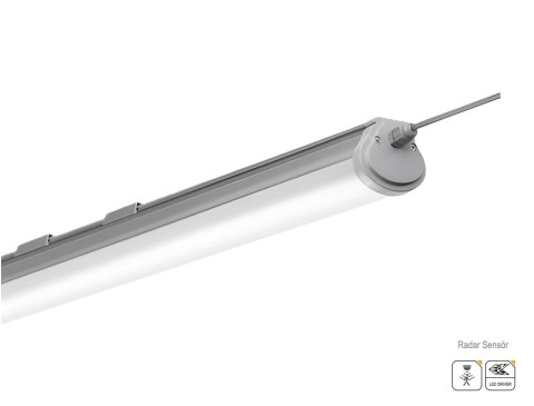 LET-33PCE-HS | Radar Sensörlü LED Polikarbon Gövdeli Etanj Armatür 33W IP65 1220mm