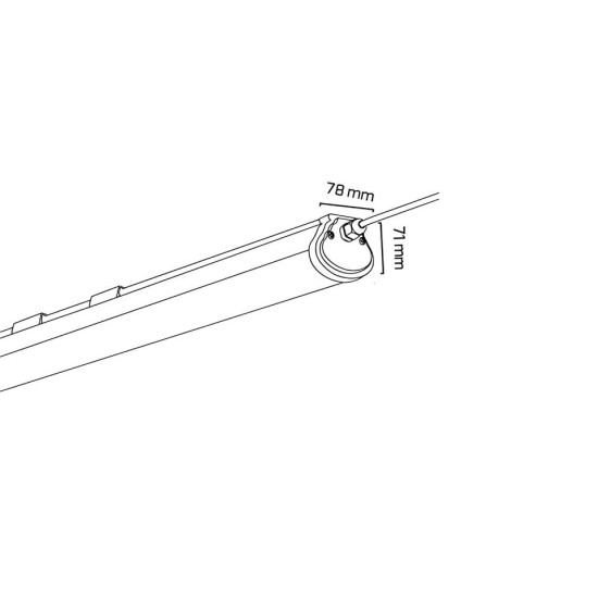 LET-40PCE | LED Polikarbon Gövdeli Etanj Armatür 40W IP65 1220mm LET-40PCE | LED Polikarbon Gövdeli Etanj Armatür 40W IP65 1220mm