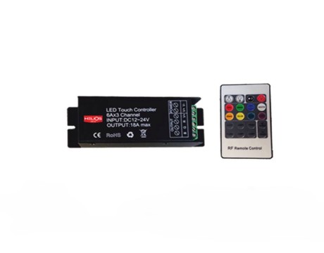 RF RGB Kontrol Cihazı Uzaktan Kumandalı 12-24V 3x6A 